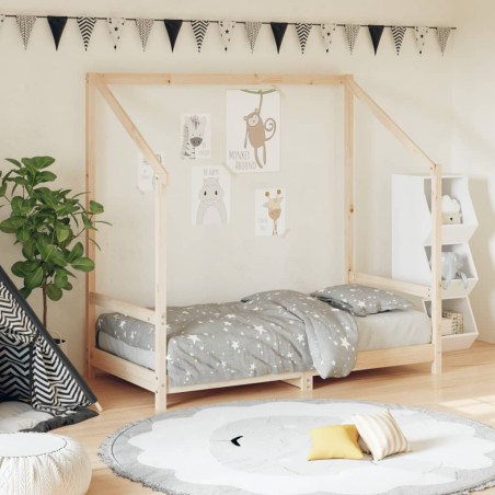 vidaXL Kinderbett 80x160 cm Massivholz Kiefer