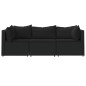 vidaXL 3-tlg. Garten-Lounge-Set mit Kissen Schwarz Poly Rattan vidaXL 3-tlg. Garten-Lounge-Set mit Kissen Schwarz Poly Rattan