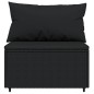 vidaXL 3-tlg. Garten-Lounge-Set mit Kissen Schwarz Poly Rattan vidaXL 3-tlg. Garten-Lounge-Set mit Kissen Schwarz Poly Rattan