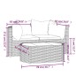 vidaXL 3-tlg. Garten-Lounge-Set mit Kissen Grau Poly Rattan vidaXL 3-tlg. Garten-Lounge-Set mit Kissen Grau Poly Rattan