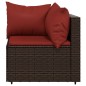 vidaXL 3-tlg. Garten-Lounge-Set mit Kissen Braun Poly Rattan vidaXL 3-tlg. Garten-Lounge-Set mit Kissen Braun Poly Rattan