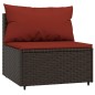 vidaXL 3-tlg. Garten-Lounge-Set mit Kissen Braun Poly Rattan vidaXL 3-tlg. Garten-Lounge-Set mit Kissen Braun Poly Rattan