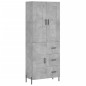 Highboard Betongrau 69,5x34x180 cm Holzwerkstoff Highboard Betongrau 69,5x34x180 cm Holzwerkstoff