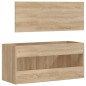 vidaXL Badschrank mit Spiegel Sonoma-Eiche Holzwerkstoff vidaXL Badschrank mit Spiegel Sonoma-Eiche Holzwerkstoff