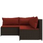vidaXL 3-tlg. Garten-Lounge-Set mit Kissen Braun Poly Rattan vidaXL 3-tlg. Garten-Lounge-Set mit Kissen Braun Poly Rattan