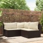 vidaXL 3-tlg. Garten-Lounge-Set mit Kissen Braun Poly Rattan vidaXL 3-tlg. Garten-Lounge-Set mit Kissen Braun Poly Rattan
