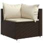 vidaXL 3-tlg. Garten-Lounge-Set mit Kissen Braun Poly Rattan vidaXL 3-tlg. Garten-Lounge-Set mit Kissen Braun Poly Rattan