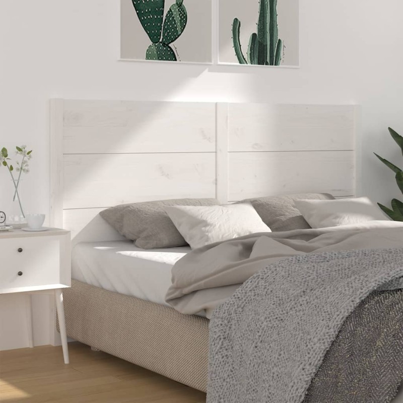 vidaXL Kopfteil Weiß 156x4x100 cm Massivholz Kiefer