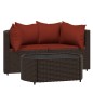vidaXL 3-tlg. Garten-Lounge-Set mit Kissen Braun Poly Rattan vidaXL 3-tlg. Garten-Lounge-Set mit Kissen Braun Poly Rattan