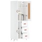 vidaXL Highboard Weiß 69,5x34x180 cm Holzwerkstoff vidaXL Highboard Weiß 69,5x34x180 cm Holzwerkstoff