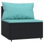 vidaXL 4-tlg. Garten-Lounge-Set mit Kissen Schwarz Poly Rattan vidaXL 4-tlg. Garten-Lounge-Set mit Kissen Schwarz Poly Rattan