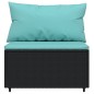 vidaXL 4-tlg. Garten-Lounge-Set mit Kissen Schwarz Poly Rattan vidaXL 4-tlg. Garten-Lounge-Set mit Kissen Schwarz Poly Rattan