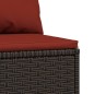 vidaXL Garten-Mittelsofas mit Kissen 2 Stk. Braun Poly Rattan vidaXL Garten-Mittelsofas mit Kissen 2 Stk. Braun Poly Rattan