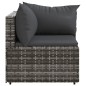 vidaXL Garten-Ecksofas mit Kissen 2 Stk. Grau Poly Rattan vidaXL Garten-Ecksofas mit Kissen 2 Stk. Grau Poly Rattan