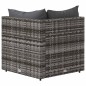 vidaXL Garten-Ecksofas mit Kissen 2 Stk. Grau Poly Rattan vidaXL Garten-Ecksofas mit Kissen 2 Stk. Grau Poly Rattan