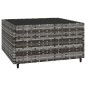vidaXL 3-tlg. Garten-Lounge-Set mit Kissen Grau Poly Rattan vidaXL 3-tlg. Garten-Lounge-Set mit Kissen Grau Poly Rattan