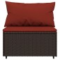 vidaXL 4-tlg. Garten-Lounge-Set mit Kissen Braun Poly Rattan vidaXL 4-tlg. Garten-Lounge-Set mit Kissen Braun Poly Rattan