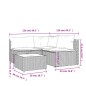 vidaXL 4-tlg. Garten-Lounge-Set mit Kissen Braun Poly Rattan vidaXL 4-tlg. Garten-Lounge-Set mit Kissen Braun Poly Rattan