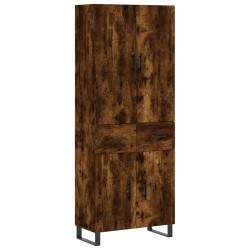 Highboard Räuchereiche 69,5x34x180 cm Holzwerkstoff