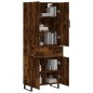 Highboard Räuchereiche 69,5x34x180 cm Holzwerkstoff Highboard Räuchereiche 69,5x34x180 cm Holzwerkstoff