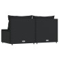 vidaXL Garten-Mittelsofas mit Kissen 2 Stk. Schwarz Poly Rattan vidaXL Garten-Mittelsofas mit Kissen 2 Stk. Schwarz Poly Rattan