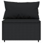 vidaXL Garten-Mittelsofas mit Kissen 2 Stk. Schwarz Poly Rattan vidaXL Garten-Mittelsofas mit Kissen 2 Stk. Schwarz Poly Rattan