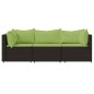 vidaXL 3-tlg. Garten-Lounge-Set mit Kissen Braun Poly Rattan vidaXL 3-tlg. Garten-Lounge-Set mit Kissen Braun Poly Rattan