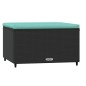 vidaXL Gartenhocker mit Kissen 2 Stk. Schwarz Poly Rattan vidaXL Gartenhocker mit Kissen 2 Stk. Schwarz Poly Rattan