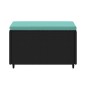 vidaXL Gartenhocker mit Kissen 2 Stk. Schwarz Poly Rattan vidaXL Gartenhocker mit Kissen 2 Stk. Schwarz Poly Rattan