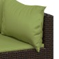 vidaXL 4-tlg. Garten-Lounge-Set mit Kissen Braun Poly Rattan vidaXL 4-tlg. Garten-Lounge-Set mit Kissen Braun Poly Rattan