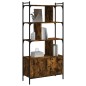 vidaXL Bücherregal mit Tür Räuchereiche 76,5x30x154,5 cm Holzwerkstoff vidaXL Bücherregal mit Tür Räuchereiche 76,5x30x154,5 cm Holzwerkstoff