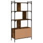 vidaXL Bücherregal mit Tür Räuchereiche 76,5x30x154,5 cm Holzwerkstoff vidaXL Bücherregal mit Tür Räuchereiche 76,5x30x154,5 cm Holzwerkstoff