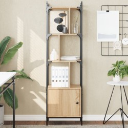 vidaXL Bücherregal mit Tür Sonoma-Eiche 44,5x30x154,5 cm Holzwerkstoff
