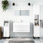 vidaXL Badschrank mit Spiegel Hochglanz-Weiß Holzwerkstoff vidaXL Badschrank mit Spiegel Hochglanz-Weiß Holzwerkstoff