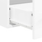 vidaXL Badschrank mit Spiegel Hochglanz-Weiß Holzwerkstoff vidaXL Badschrank mit Spiegel Hochglanz-Weiß Holzwerkstoff