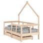 vidaXL Kinderbett mit Schubladen 70x140 cm Massivholz Kiefer vidaXL Kinderbett mit Schubladen 70x140 cm Massivholz Kiefer