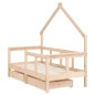 vidaXL Kinderbett mit Schubladen 70x140 cm Massivholz Kiefer vidaXL Kinderbett mit Schubladen 70x140 cm Massivholz Kiefer