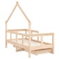 vidaXL Kinderbett mit Schubladen 70x140 cm Massivholz Kiefer vidaXL Kinderbett mit Schubladen 70x140 cm Massivholz Kiefer