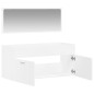 vidaXL Badschrank mit Spiegel Weiß Holzwerkstoff vidaXL Badschrank mit Spiegel Weiß Holzwerkstoff