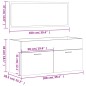 vidaXL Badschrank mit Spiegel Weiß Holzwerkstoff vidaXL Badschrank mit Spiegel Weiß Holzwerkstoff