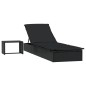 vidaXL Sonnenliege mit Tisch Schwarz Poly Rattan vidaXL Sonnenliege mit Tisch Schwarz Poly Rattan