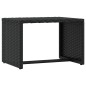 vidaXL Sonnenliege mit Tisch Schwarz Poly Rattan vidaXL Sonnenliege mit Tisch Schwarz Poly Rattan