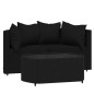vidaXL 3-tlg. Garten-Lounge-Set mit Kissen Schwarz Poly Rattan vidaXL 3-tlg. Garten-Lounge-Set mit Kissen Schwarz Poly Rattan