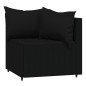 vidaXL 3-tlg. Garten-Lounge-Set mit Kissen Schwarz Poly Rattan vidaXL 3-tlg. Garten-Lounge-Set mit Kissen Schwarz Poly Rattan
