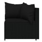 vidaXL 3-tlg. Garten-Lounge-Set mit Kissen Schwarz Poly Rattan vidaXL 3-tlg. Garten-Lounge-Set mit Kissen Schwarz Poly Rattan