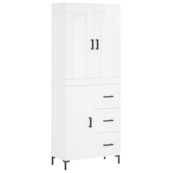 vidaXL Highboard Hochglanz-Weiß 69,5x34x180 cm Holzwerkstoff