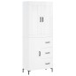 vidaXL Highboard Hochglanz-Weiß 69,5x34x180 cm Holzwerkstoff vidaXL Highboard Hochglanz-Weiß 69,5x34x180 cm Holzwerkstoff