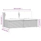 vidaXL Garten-Mittelsofas mit Kissen 2 Stk. Grau Poly Rattan vidaXL Garten-Mittelsofas mit Kissen 2 Stk. Grau Poly Rattan