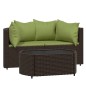 vidaXL 3-tlg. Garten-Lounge-Set mit Kissen Braun Poly Rattan vidaXL 3-tlg. Garten-Lounge-Set mit Kissen Braun Poly Rattan