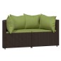 vidaXL 3-tlg. Garten-Lounge-Set mit Kissen Braun Poly Rattan vidaXL 3-tlg. Garten-Lounge-Set mit Kissen Braun Poly Rattan